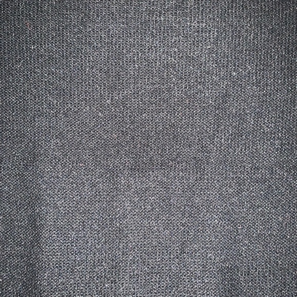 Lissy size L black shimmer crew neck long sleeve sweater with tie waist accent - Picture 10 of 14